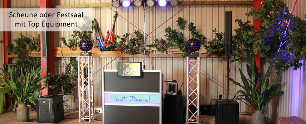 DJ Equipment beim Aufbau